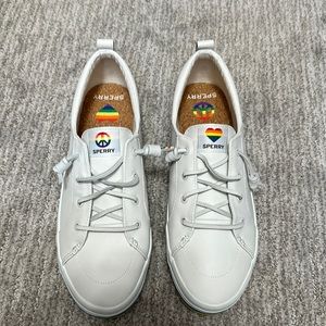 Sperry white pride women's size 12